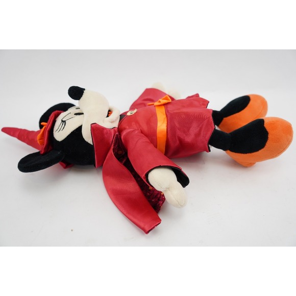 Disney Minnie Mouse Halloween Skull‎ Witch Plush Red Costume Stuffie - Picture 4 of 6